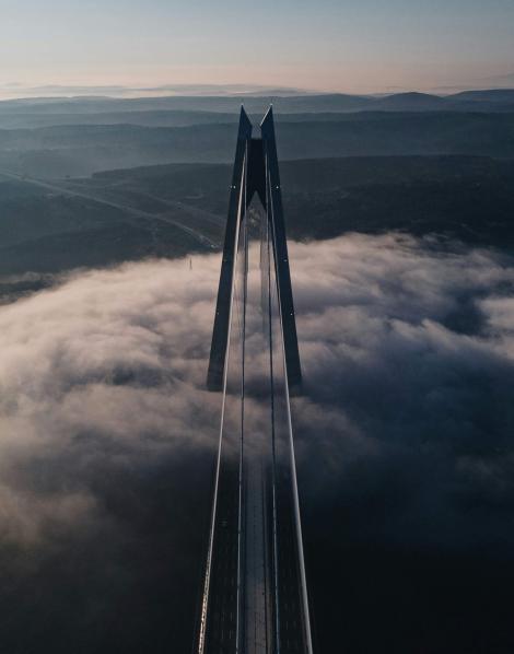 Bridge with fog